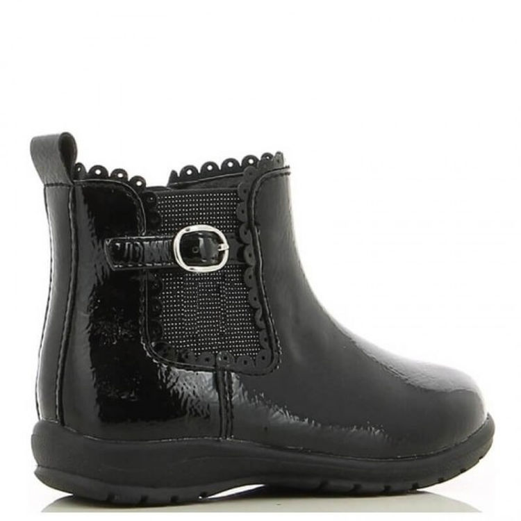 Picture of 436061 Girls Black Boots With Zipper On The Side
